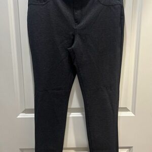 DKNY JEANS Black/Gray Tiny Check Skinny Leg Pants MED, Pre-Owned